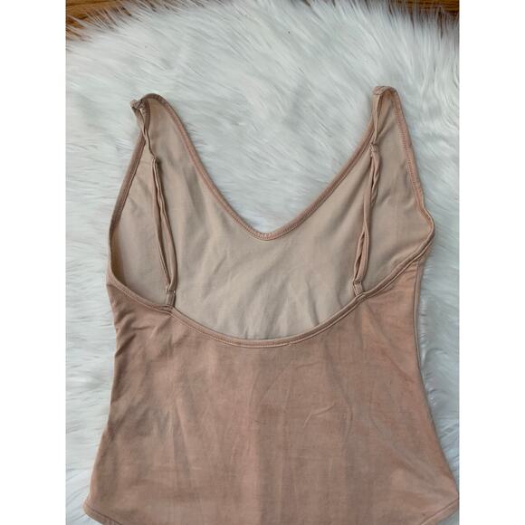 Lulu’s Blush Pink Super Soft Sleeveless Thong Bodysuit Small - Picture 5 of 10